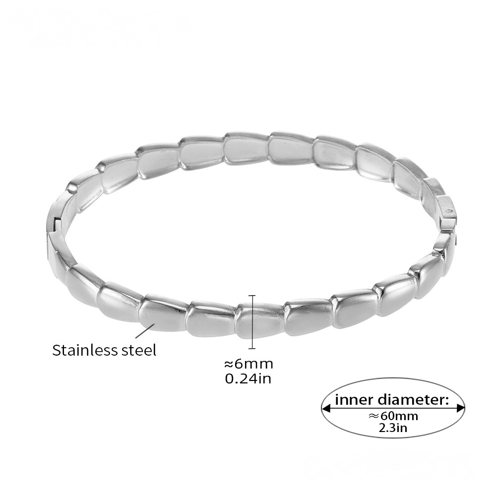Scale Shape Stainless Steel Bracelet