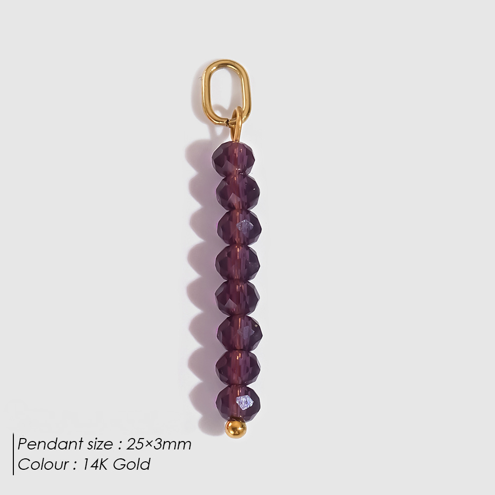 Stainless Steel Rainbow Bead Pendant