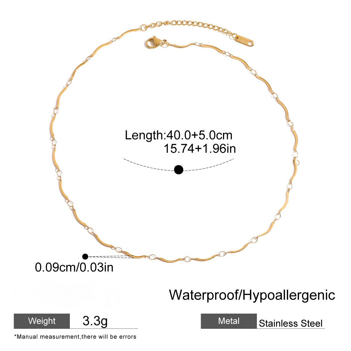 Stainless Steel Stacking Metal Chain Necklace