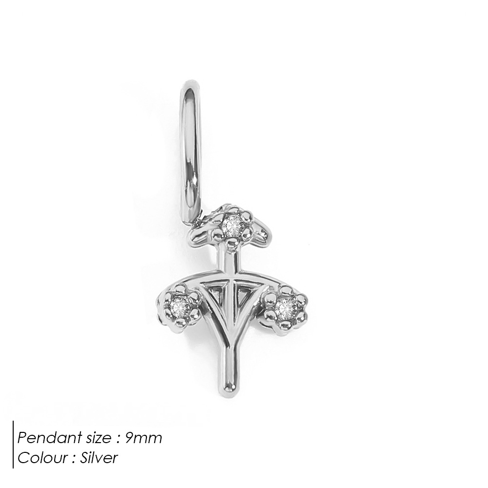Stainless Steel Diamond-encrusted Constellation Necklace Pendant