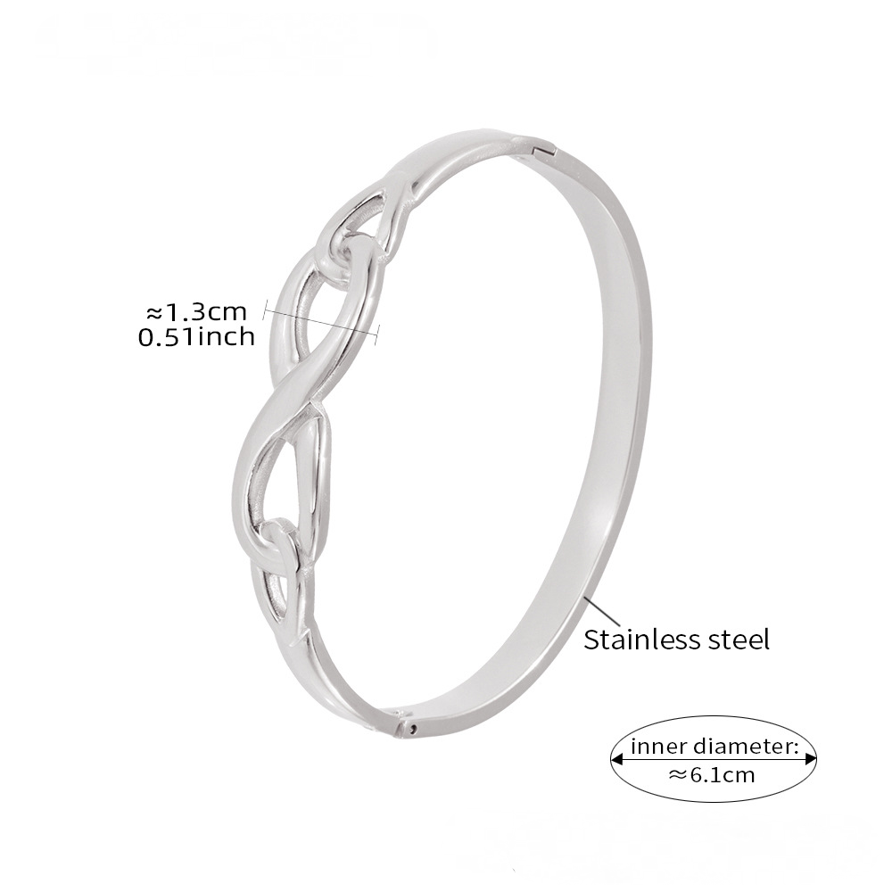 8-shaped Hollow Stainless Steel Bracelet
