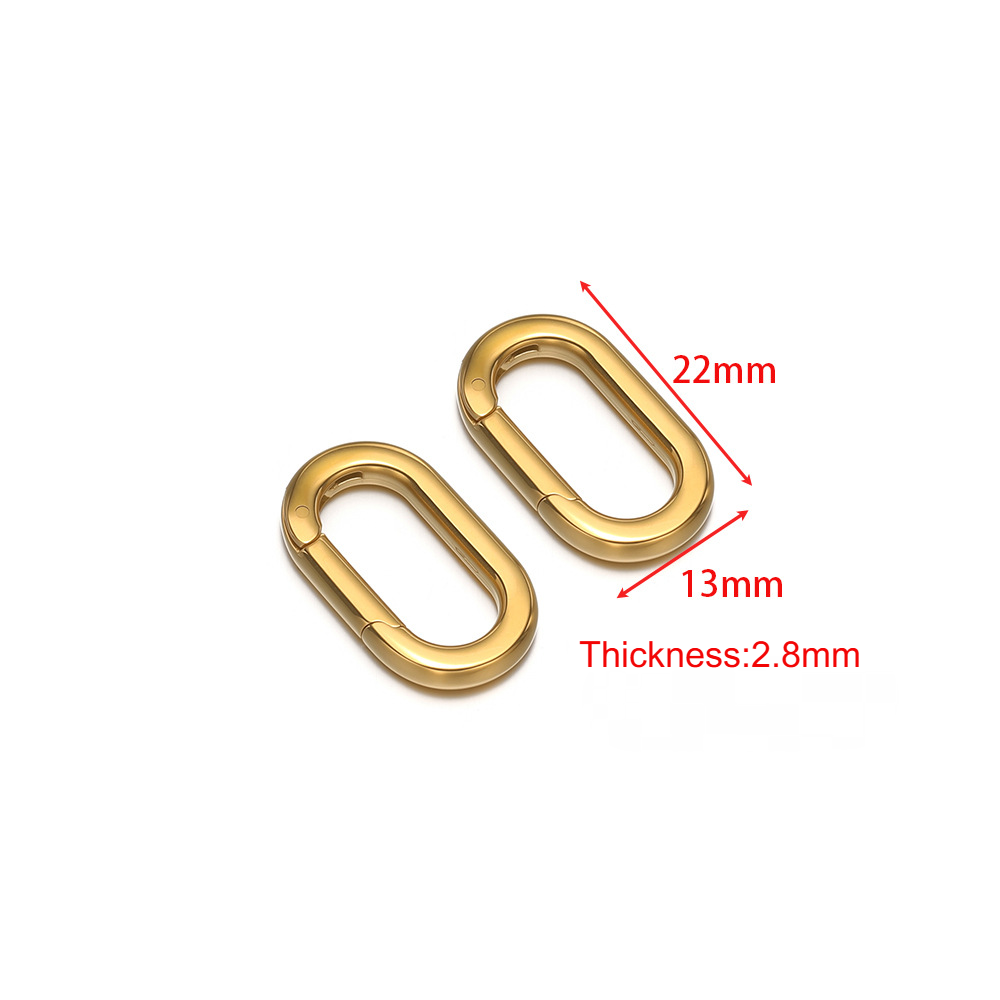 Stainless Steel Heart-shaped Oval Carabiner-2 Pack