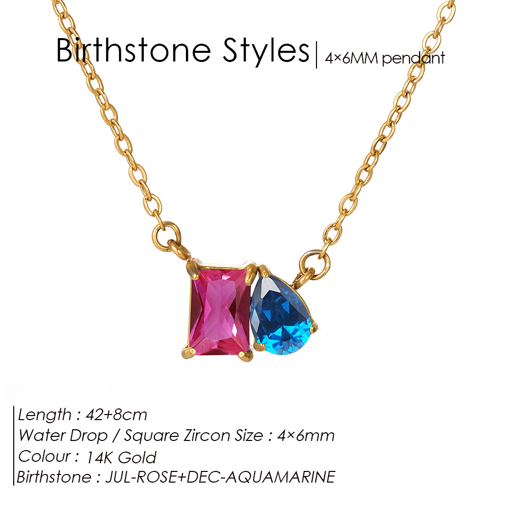 Stainless Steel Heart-shaped Rhinestone Pendant Necklace
