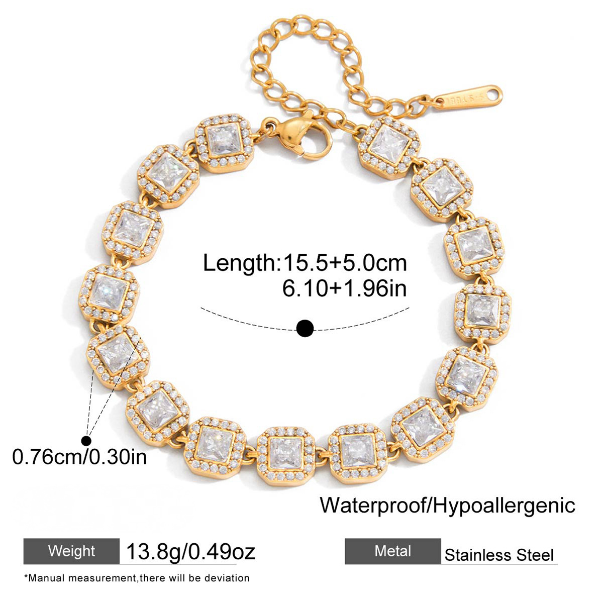 Stainless Steel Cubic Zirconia Tennis Bracelet Collection