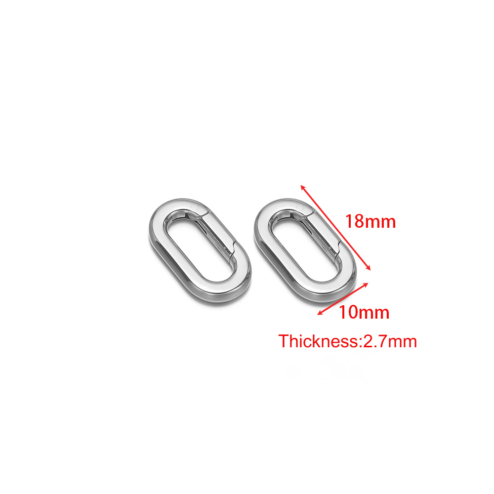 Stainless Steel Heart-shaped Oval Carabiner-2 Pack