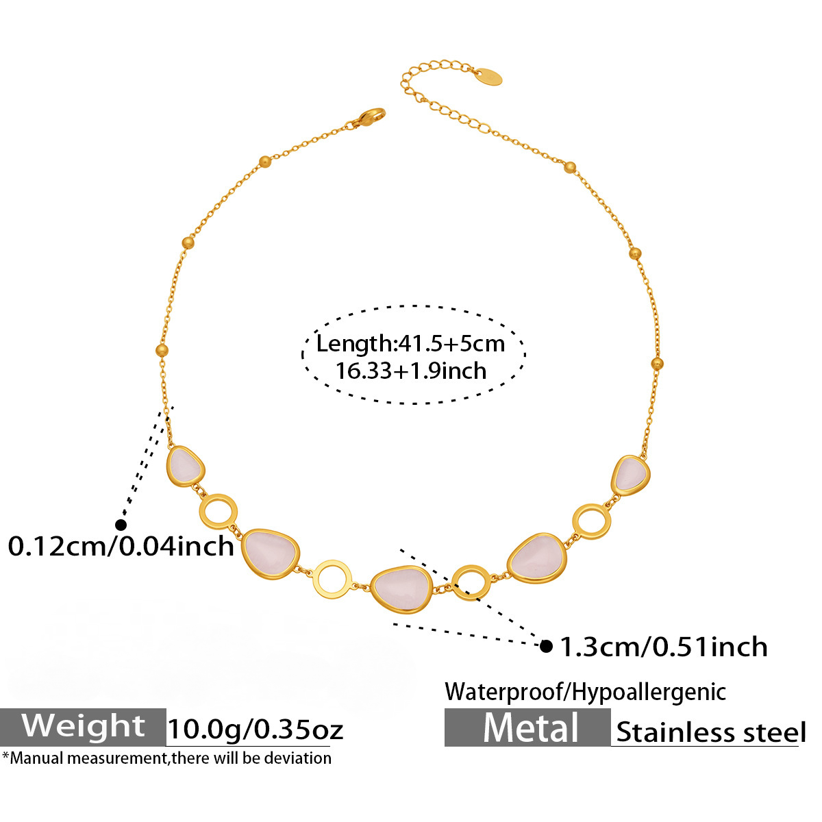 Stainless Steel Oval Cat's Eye Stone Necklace Bracelet Earrings Jewelry Set