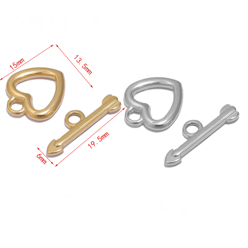 Stainless Steel 18K Gold PVD Toggle Clasp - 4 Pack