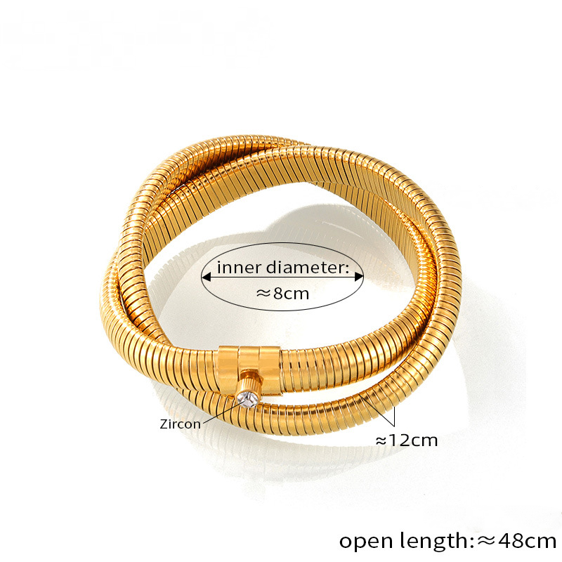 Stainless Steel Cubic Zirconia Double Textured Bracelet