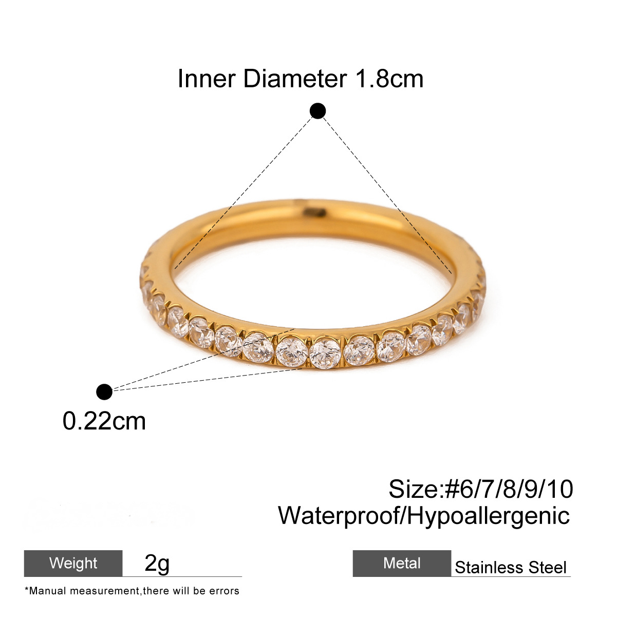 Stainless Steel Cubic Zirconia Pearl Ring