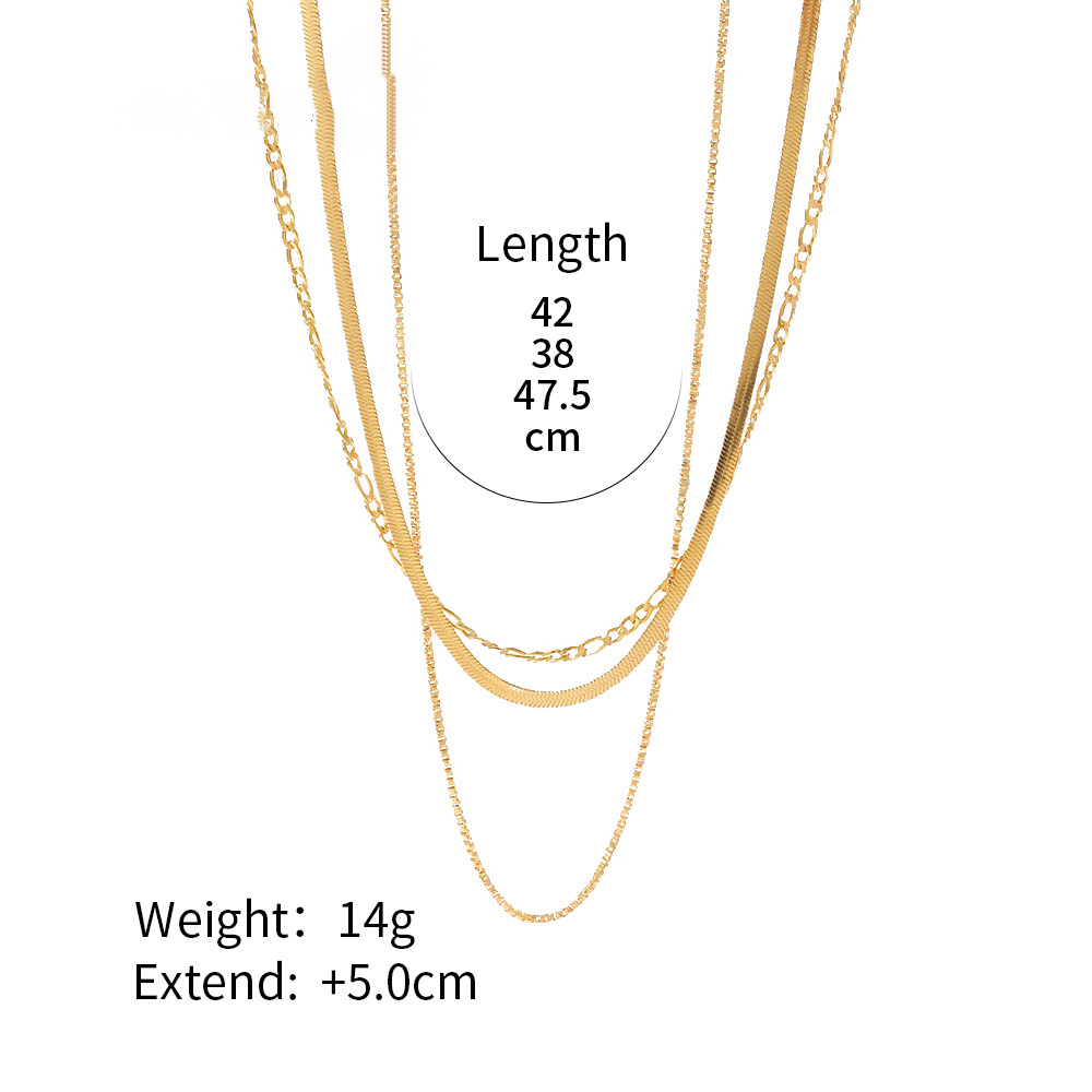 Stainless Steel 18K Gold PVD Layered Necklace