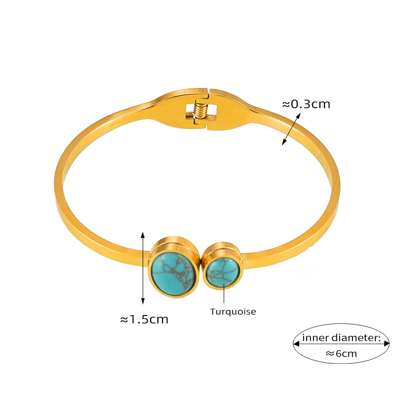 Stainless Steel Cartoon Eye Shape Oil Drop Bracelet