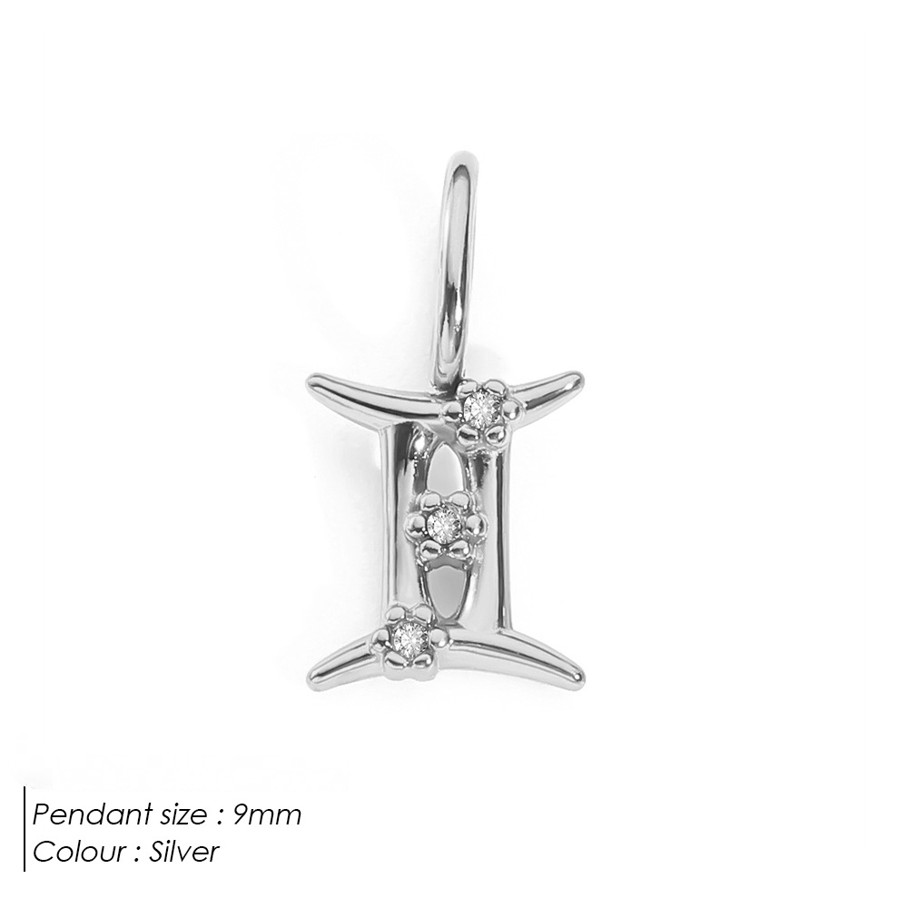 Stainless Steel Diamond-encrusted Constellation Necklace Pendant