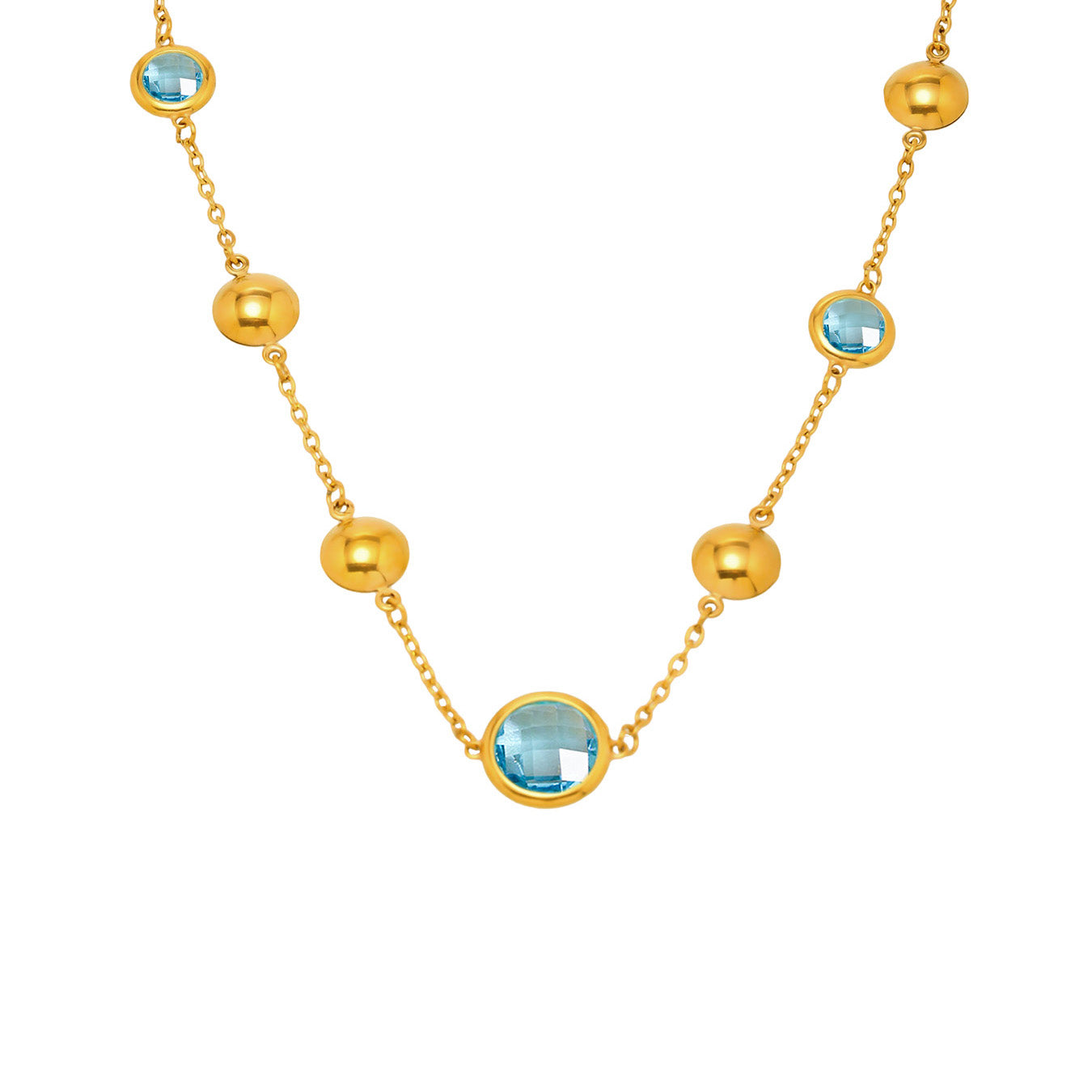 Stainless Steel Super Flash Cut Glass Necklace