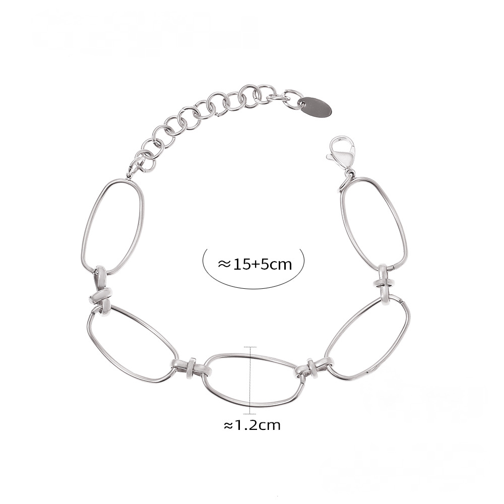 Minimalist Style Large Geometric Splicing Bracelet