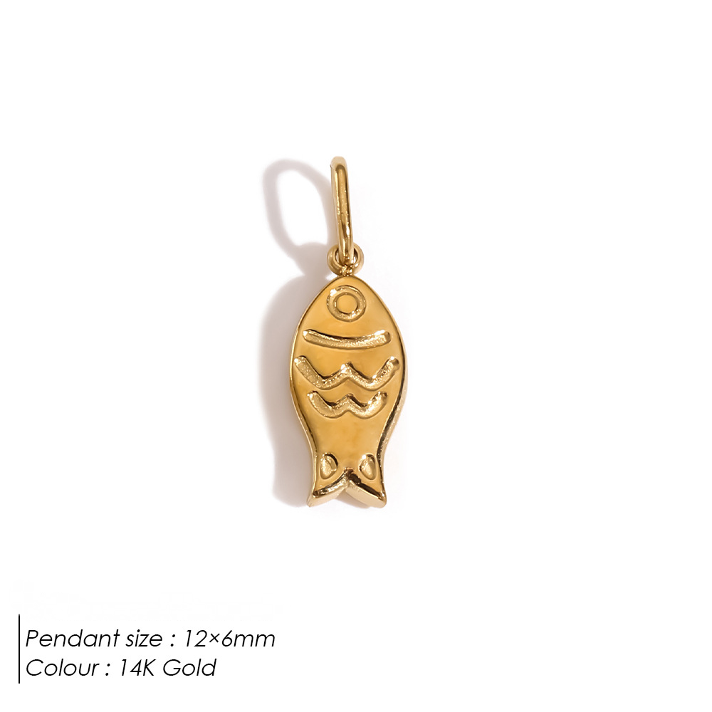 Stainless Steel Double-sided Ocean Series DIY Pendant