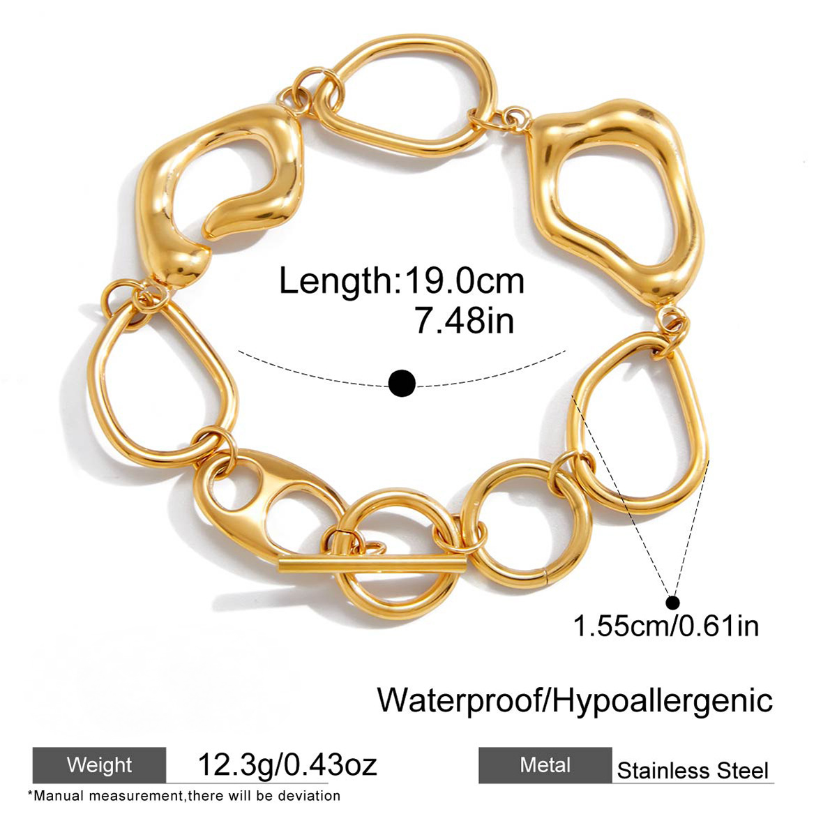 Stainless Steel OT Buckle Bracelet