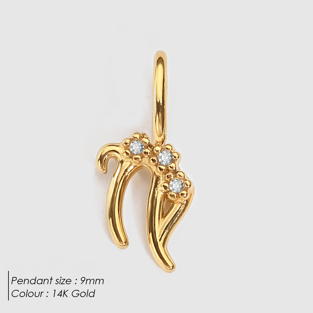 Stainless Steel Diamond-encrusted Constellation Necklace Pendant