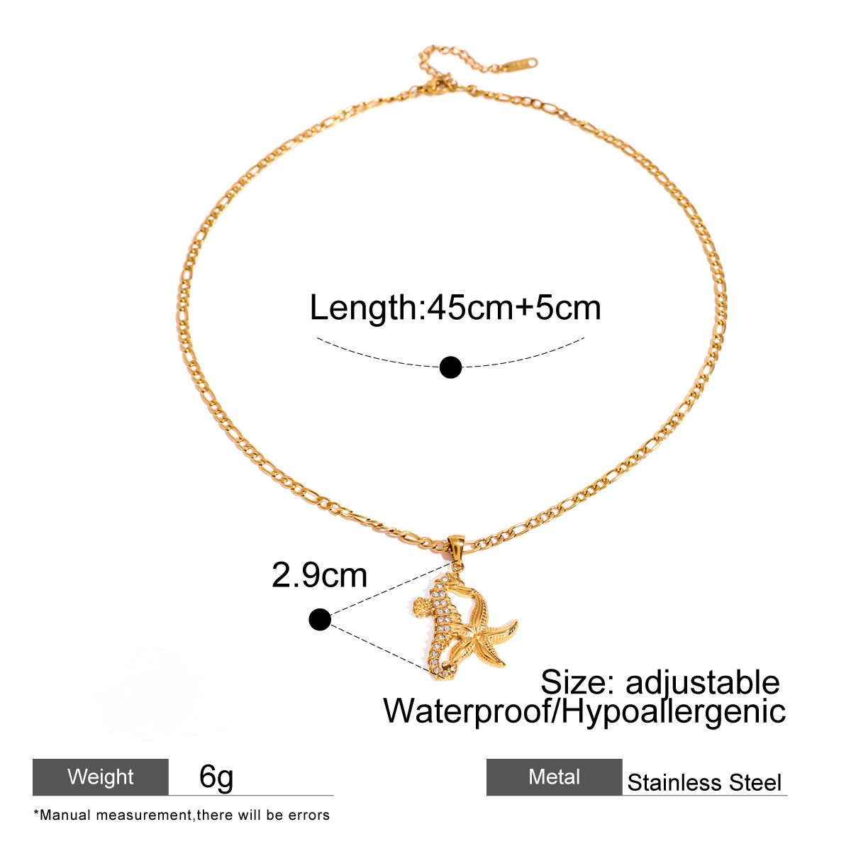 Stainless Steel Vacation Style Necklace Combination