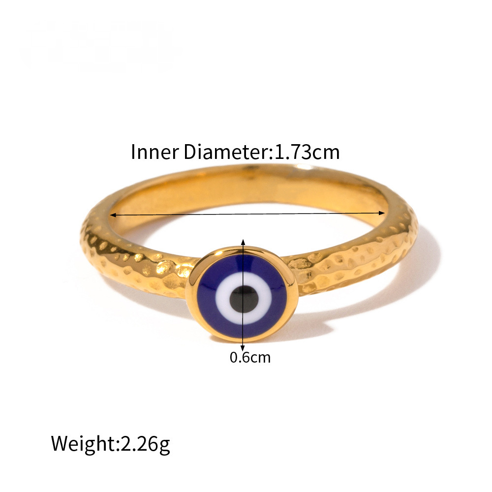 Stainless Steel Blue Color Natural Stone Ring Collection
