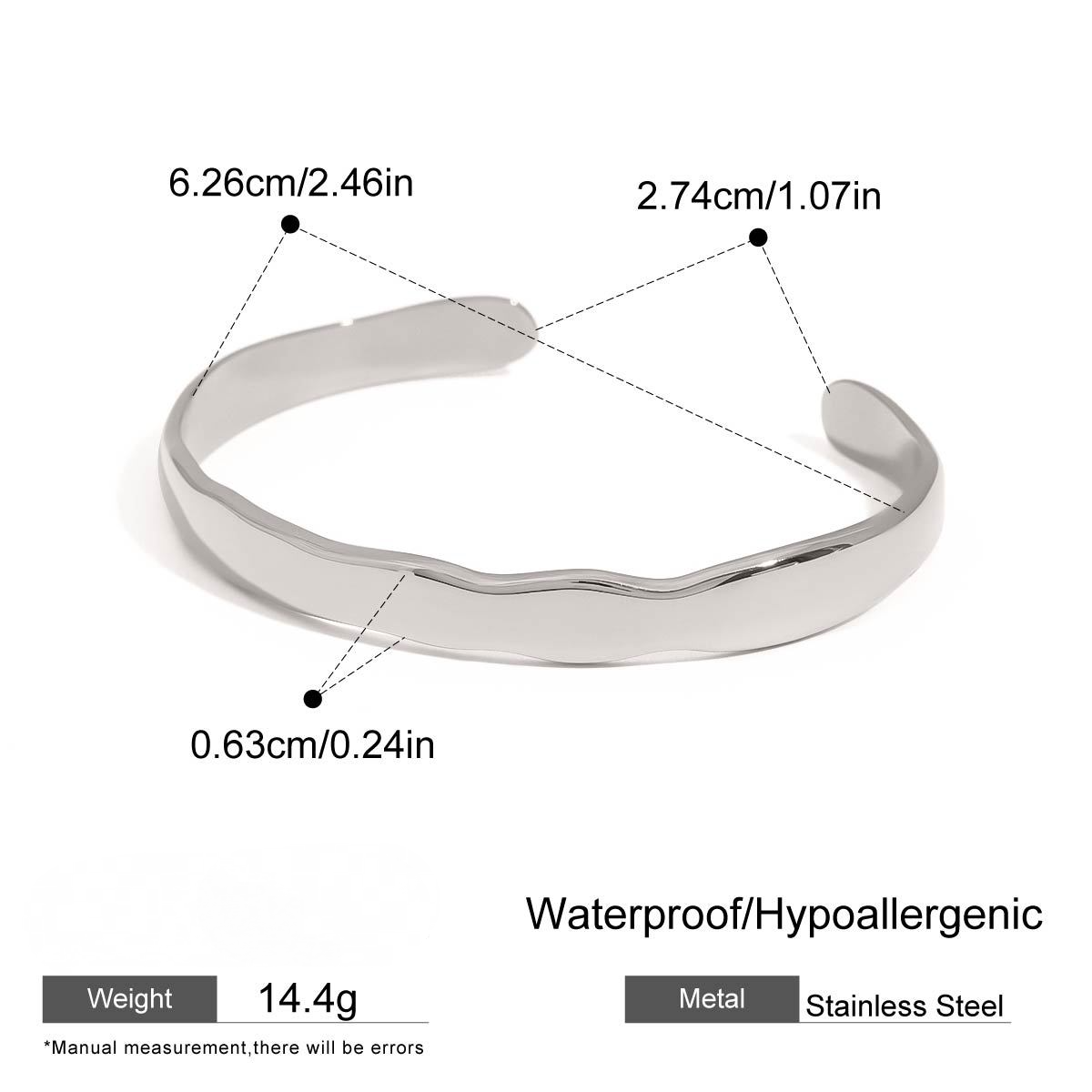 Stainless Steel Gold and Steel Two-Tone Cuff Bracelet