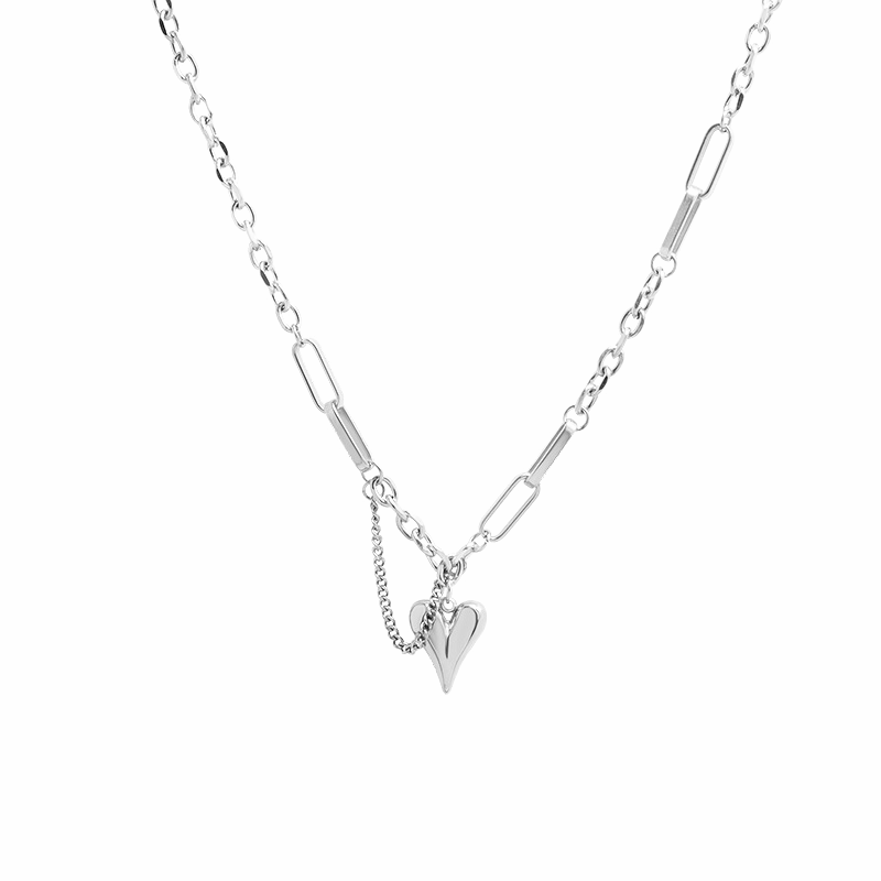 Heart Pendant Stainless Steel Necklace