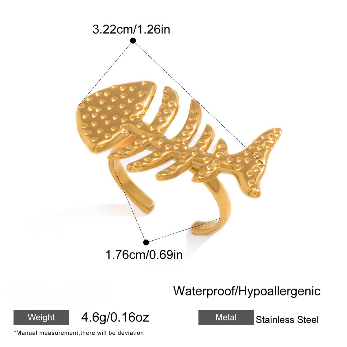 Stainless Steel Shell Multi-layer Hollow Open Ring