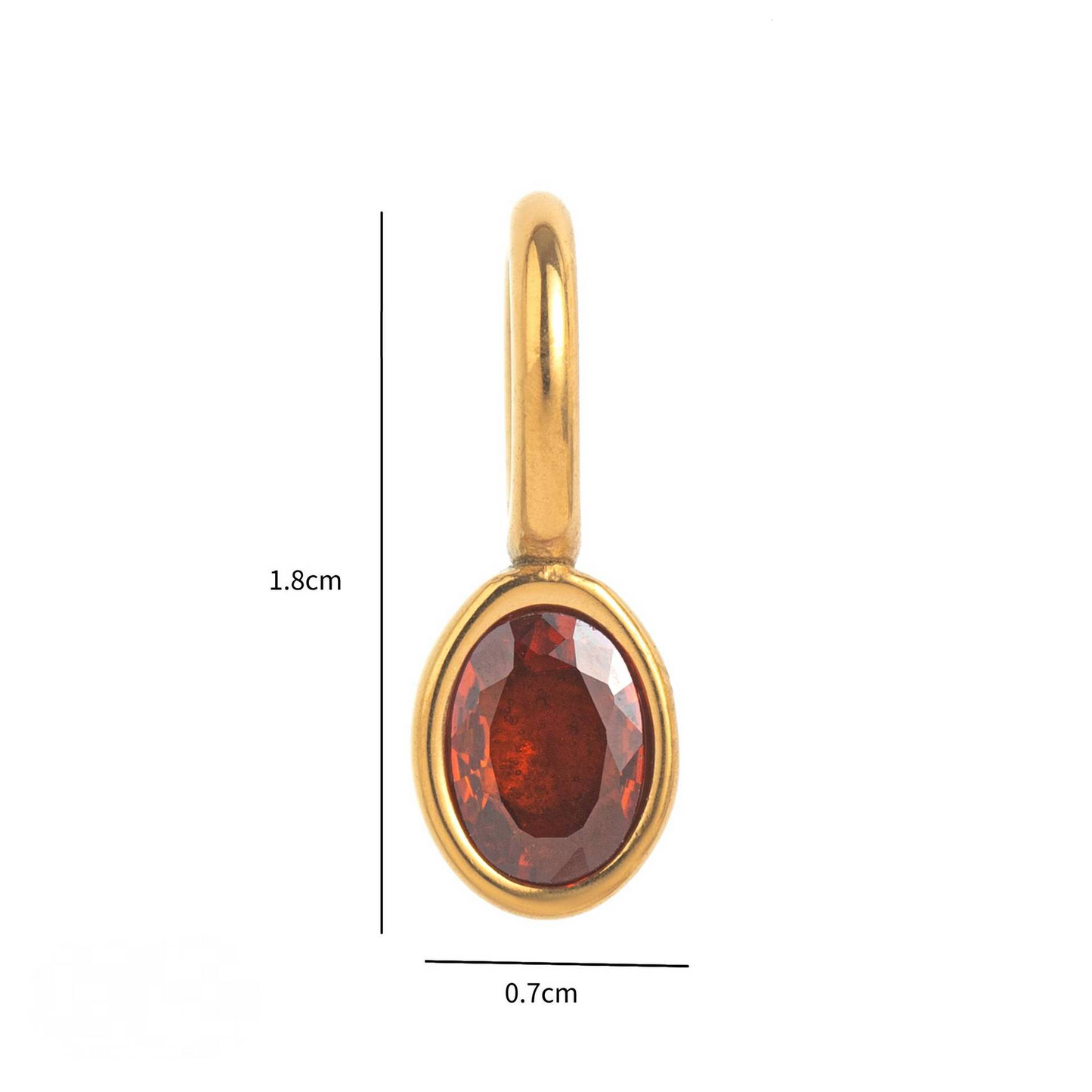 Stainless Steel Twelve Birthstone Square Round Pendant