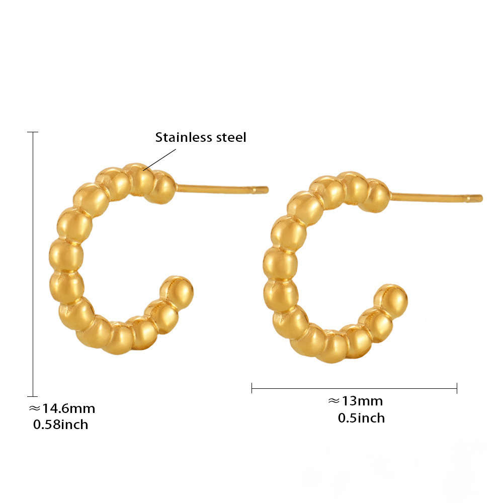 Stainless Steel Braided Twist Hoop Earrings