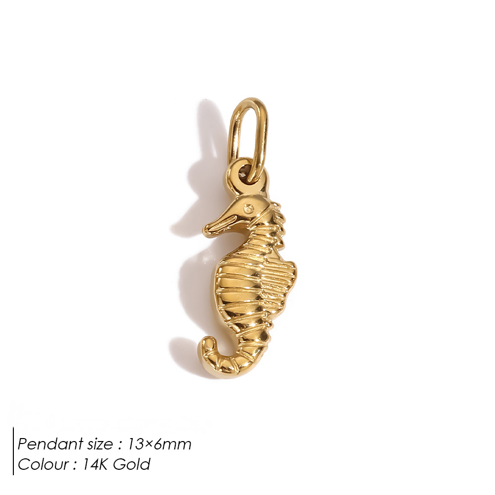 Stainless Steel Double-sided Ocean Series DIY Pendant