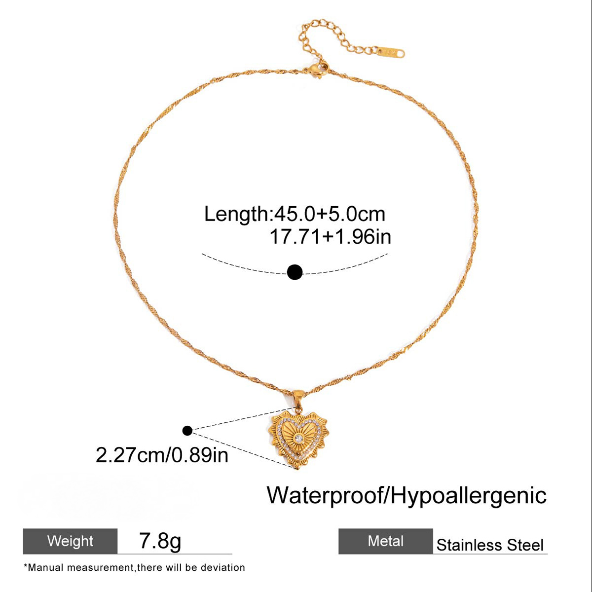 Stainless Steel Valentine's Day Jewelry Set