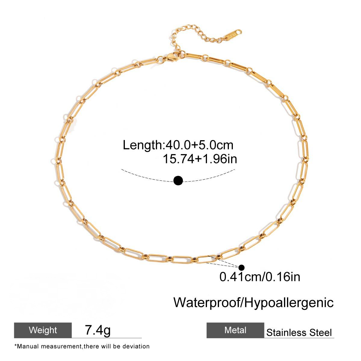 Stainless Steel Snake Chain Choker Necklace
