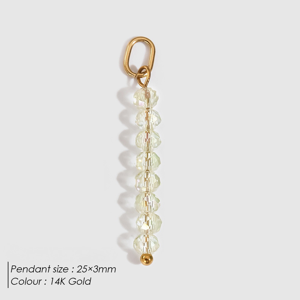 Stainless Steel Rainbow Bead Pendant