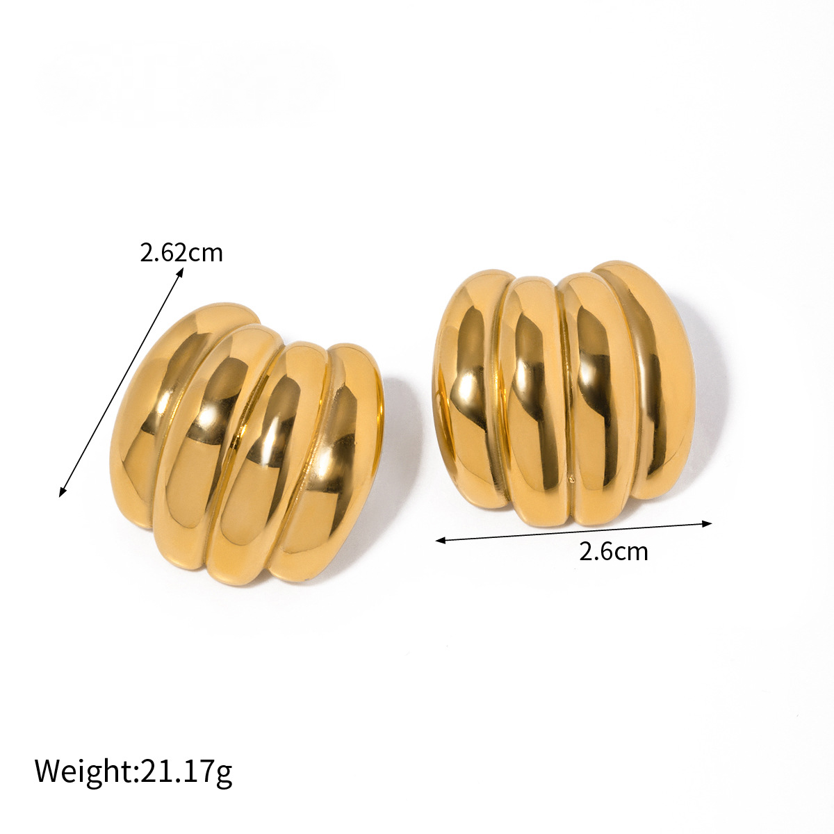 Stainless Steel Banana-shaped Stud Earrings