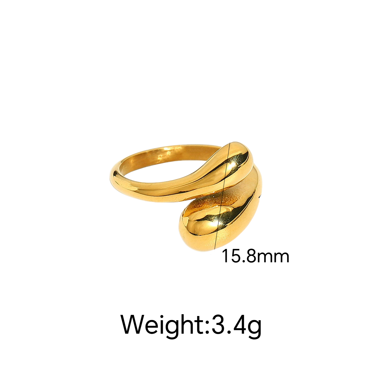 European and American Style Stainless Steel Geometric Ring