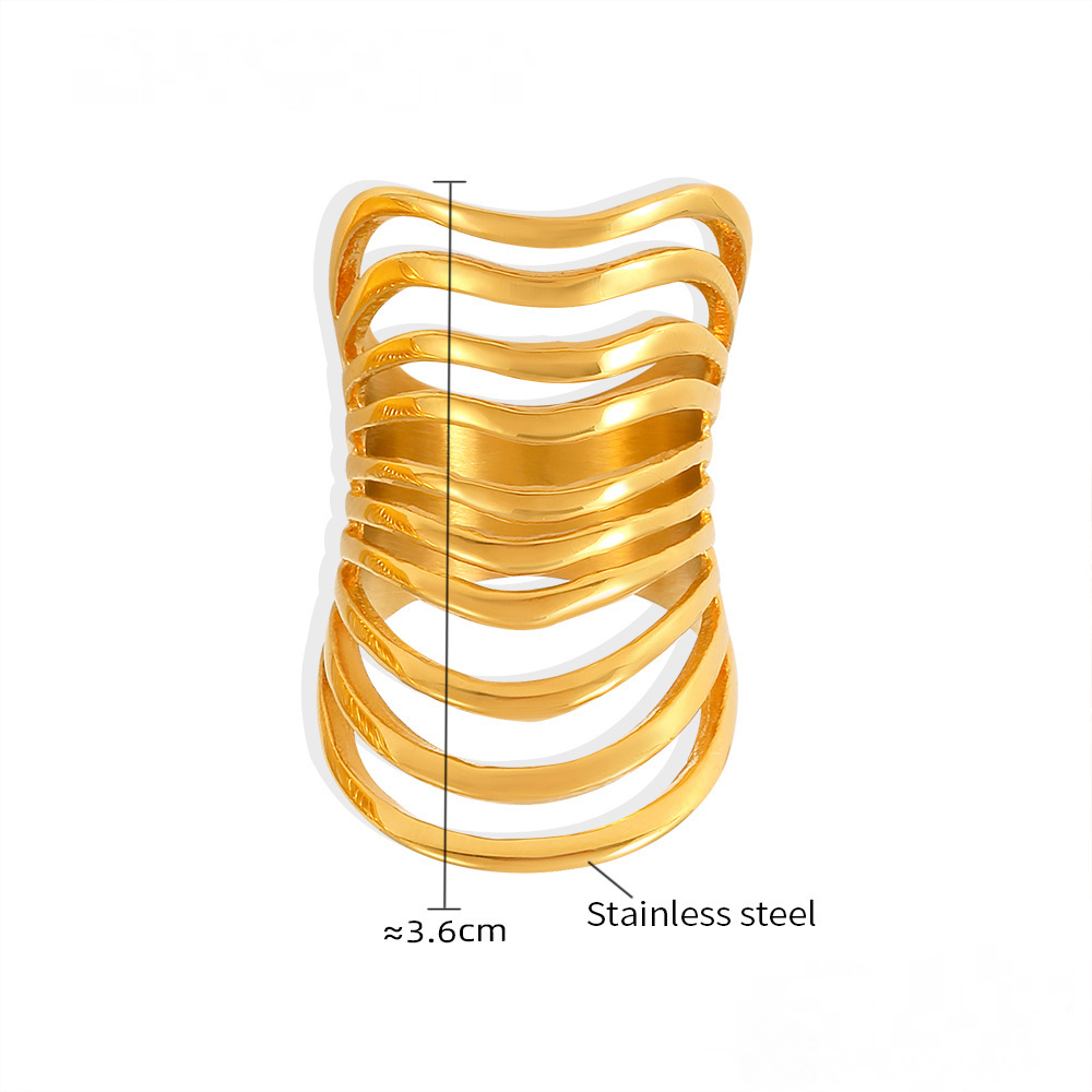 Stainless Steel Hollow Multi-layer Line Ring