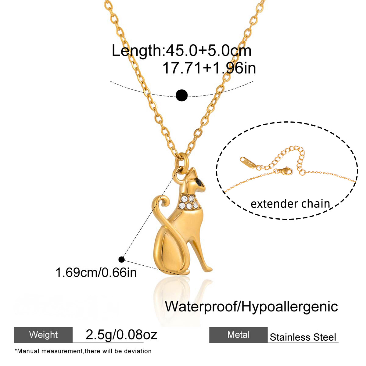 Stainless Steel Pet Cat and Dog Necklace
