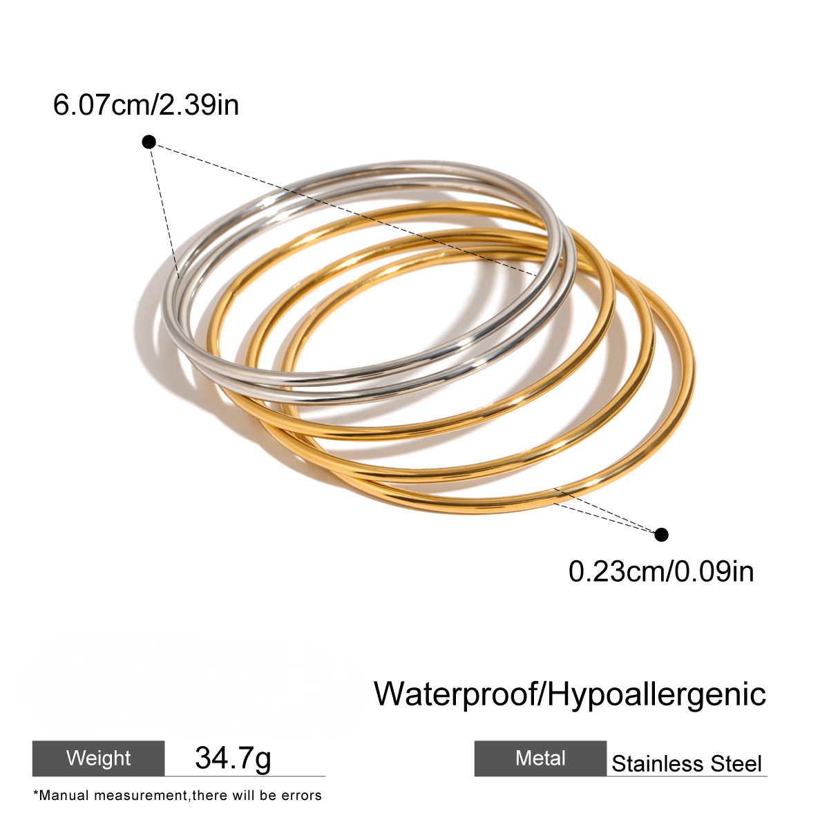 Stainless Steel Plain Ring Bangle