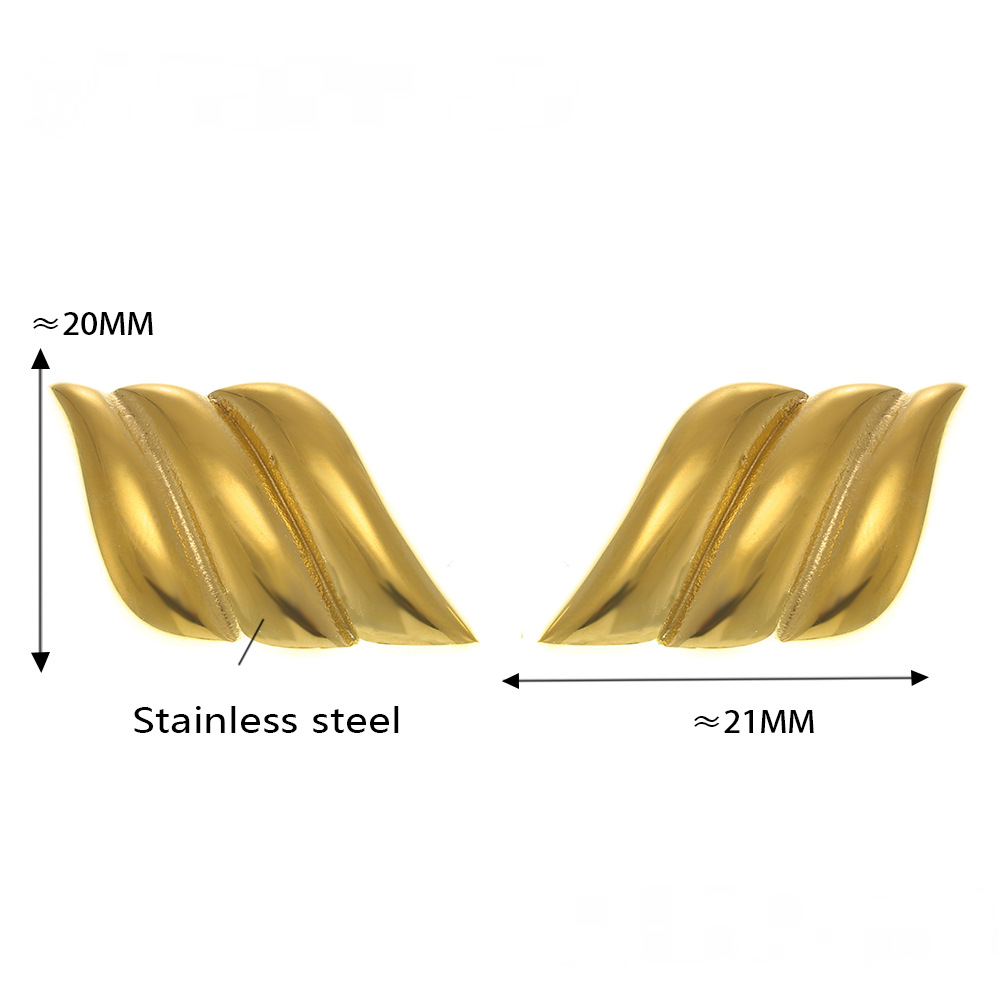 Stainless Steel Wing Hoop Earrings