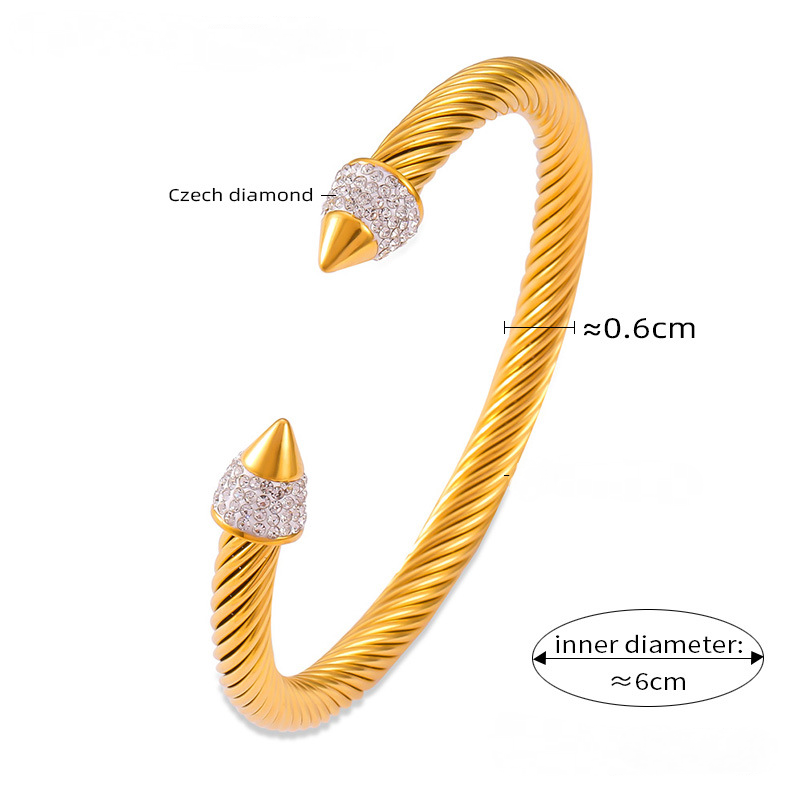 Stainless Steel Light Luxury Style Multi-layer Bracelet