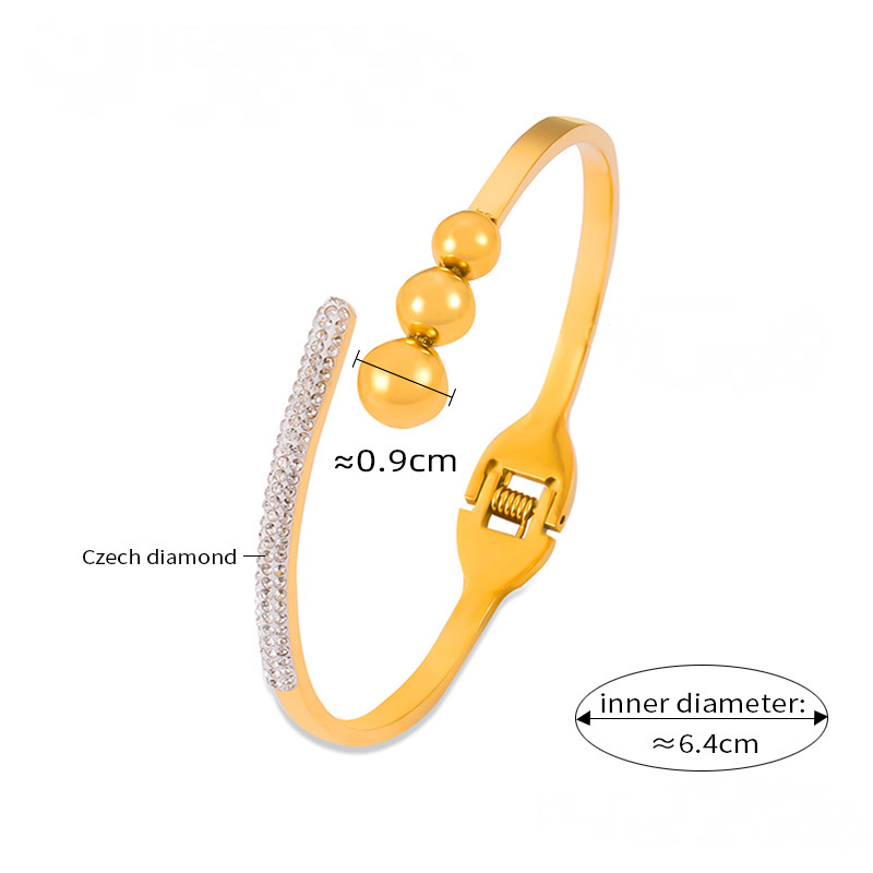 Chain Shaped Stainless Steel Bangle Bracelet