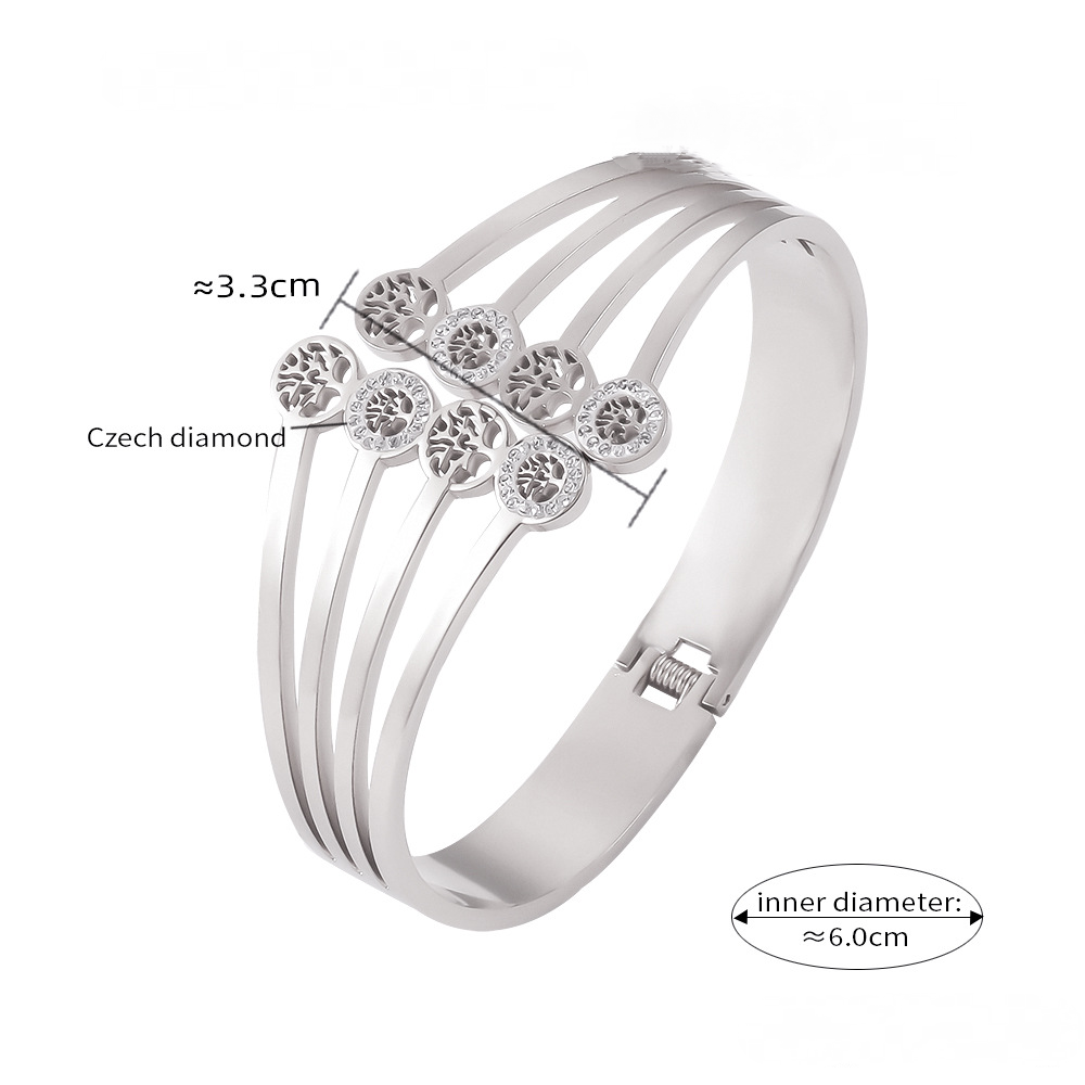 Stainless Steel 18K Gold PVD Niche Hollow Bracelet