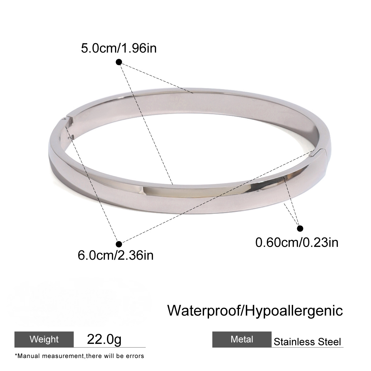 Stainless Steel Minimalist Cuff Bracelet