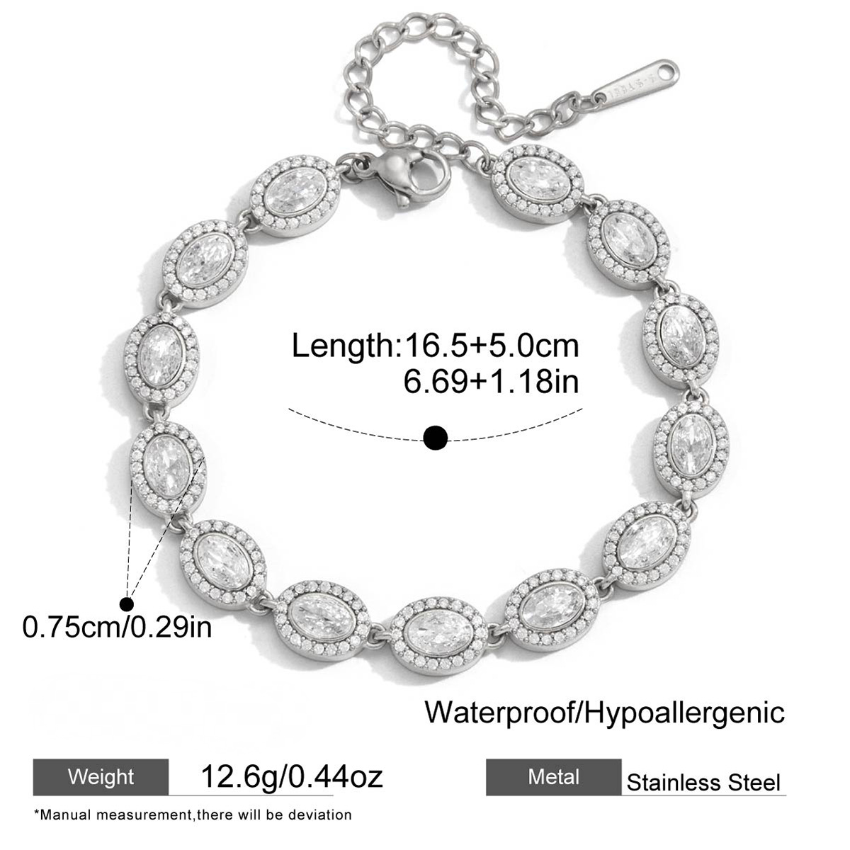 Stainless Steel Cubic Zirconia Tennis Bracelet Collection