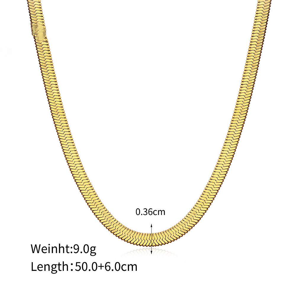 Stainless Steel Stacked Snake Chain Necklace