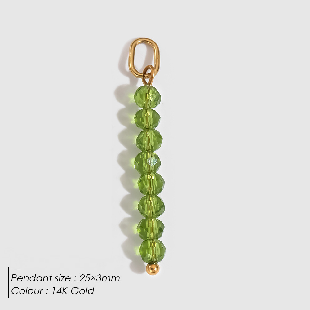 Stainless Steel Rainbow Bead Pendant