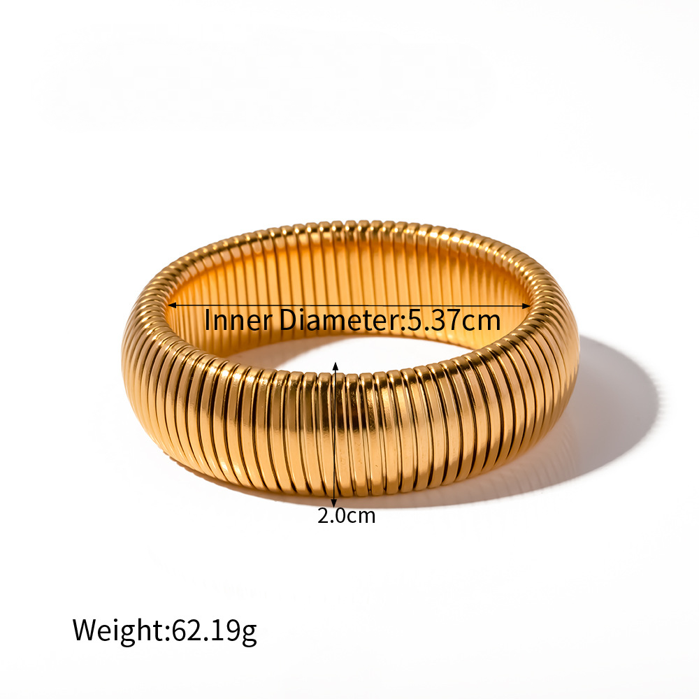 18K Gold PVD Stainless Steel Loach-shaped Bracelet