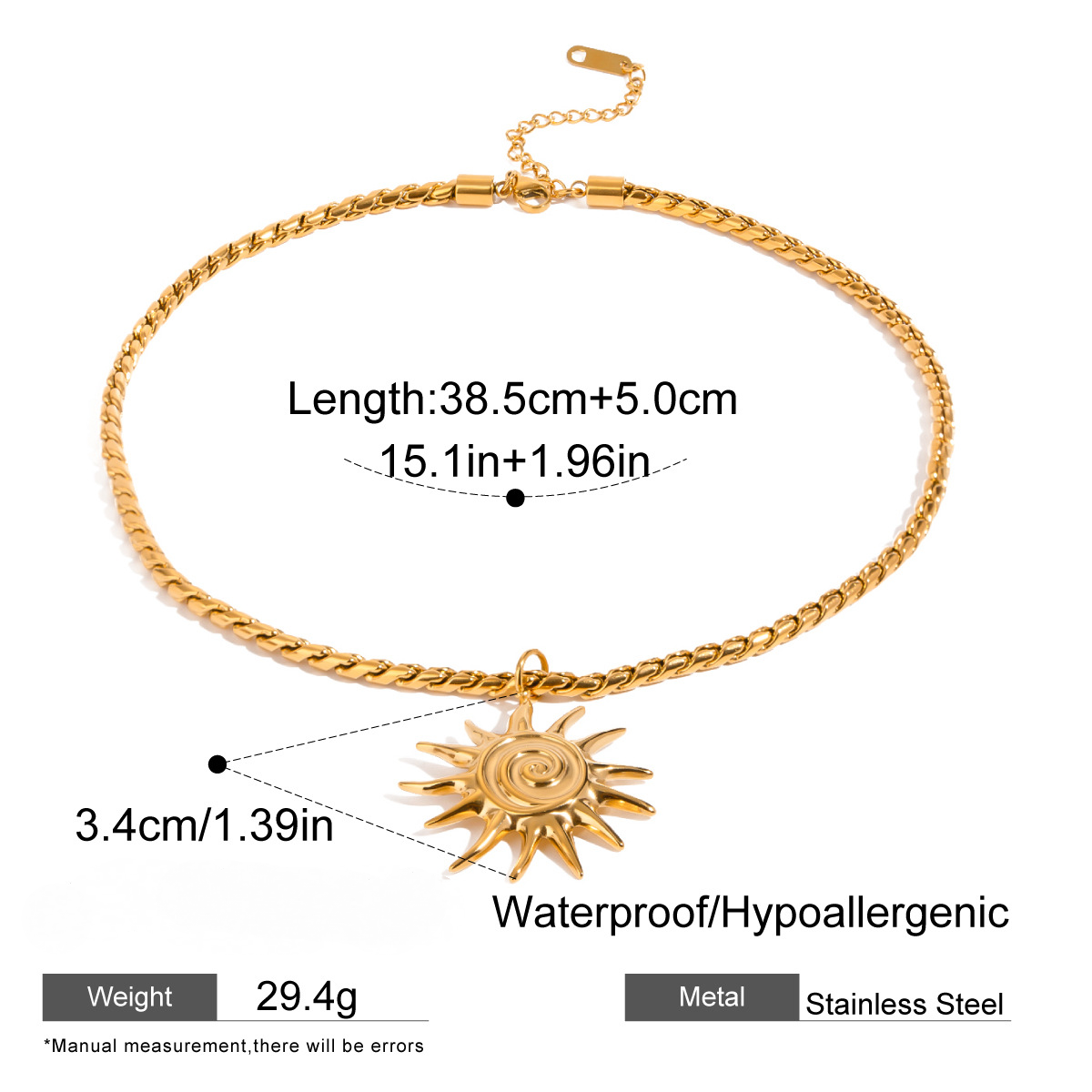 Stainless Steel Vacation Style Necklace Combination