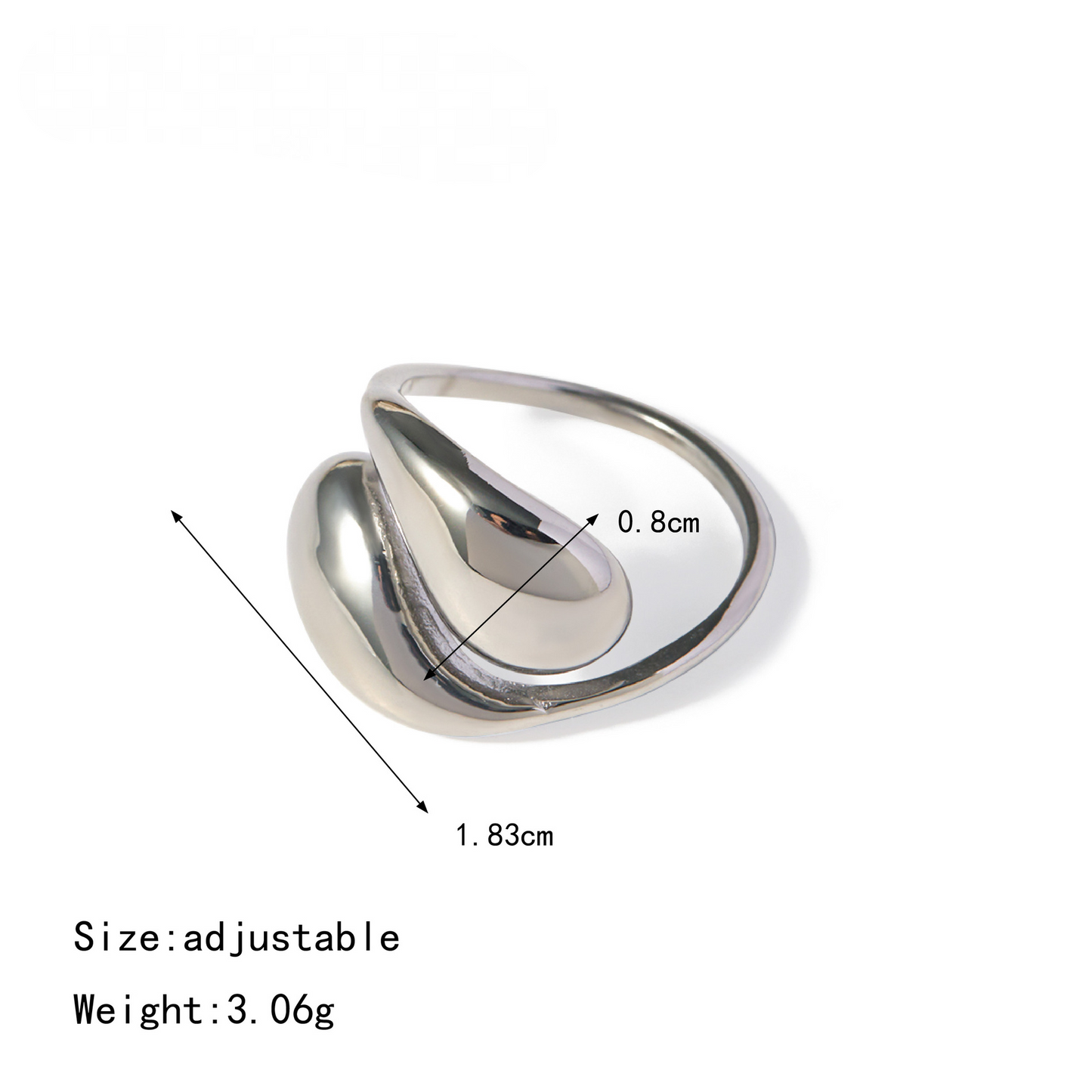 Stainless Steel Light Luxury CZ Geometric Line Ring