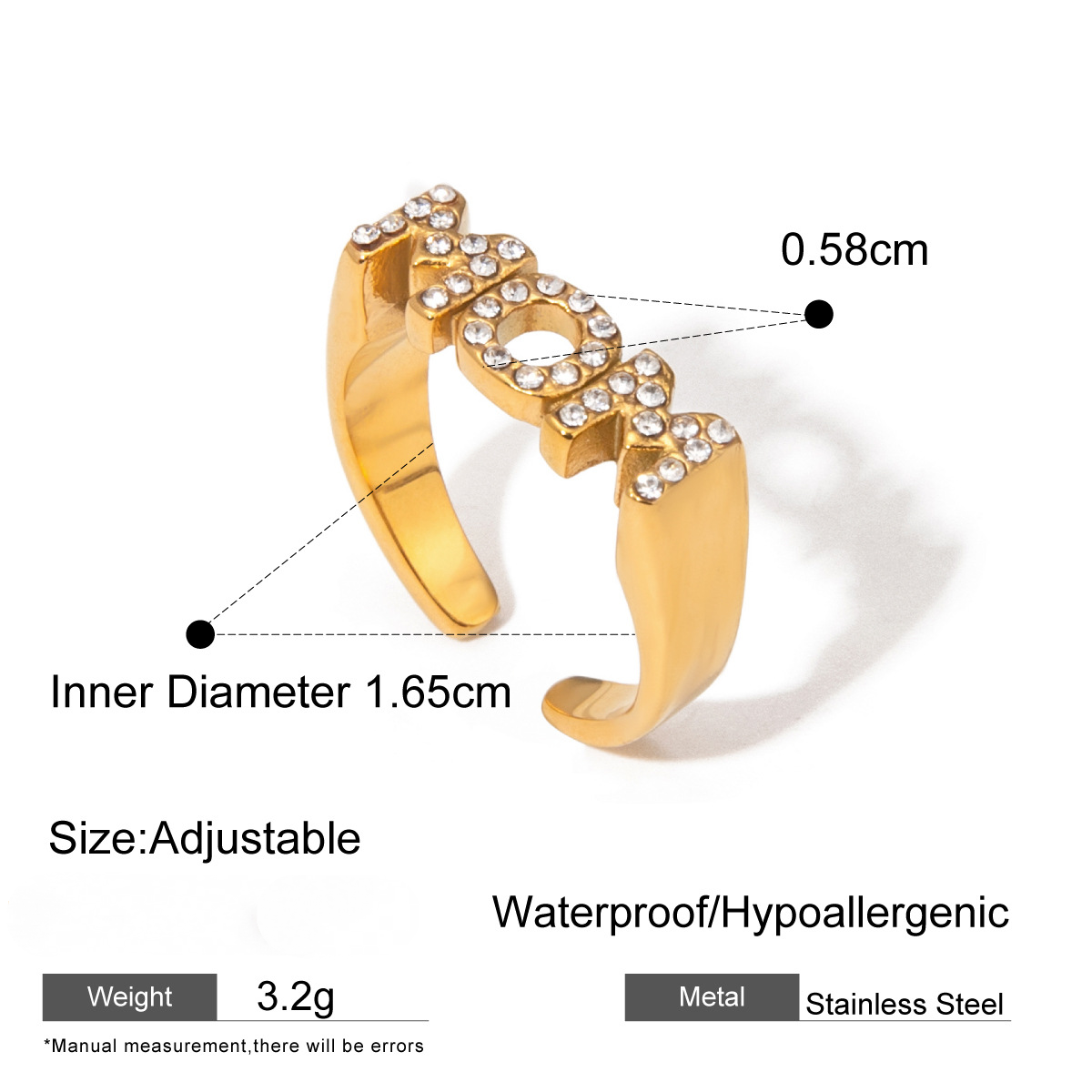 Stainless Steel Exaggerated Design Ring