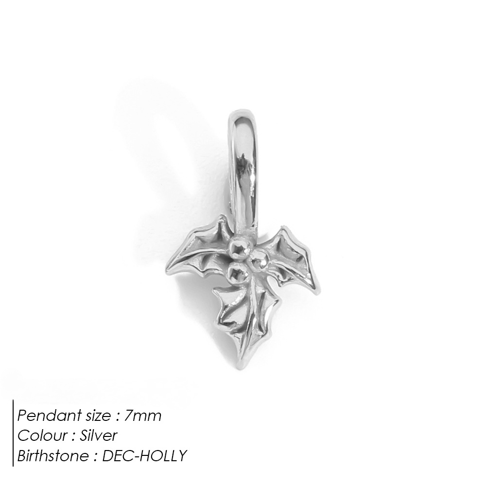 Stainless Steel Birthday Three-dimensional Flower Pendant